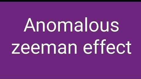 Anomalous zeeman effect and transition of D 1 and D 2  lines in hindi part 1 Zeeman effect in hindi