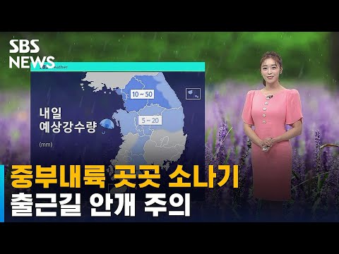 [날씨] <strong>중부내륙</strong> 곳곳 소나기…출근길 안개 주의 / SBS
