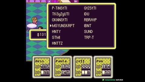 Stream Highlights; EarthBound Debug Menu