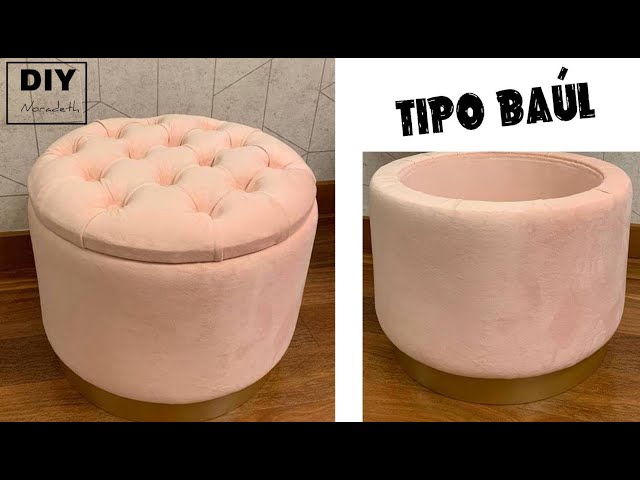 DIY - PUFF REDONDO TIPO BAÚL CAPITONÈ 