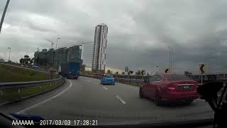 my dashcam - truck moving backwards in Putrajaya