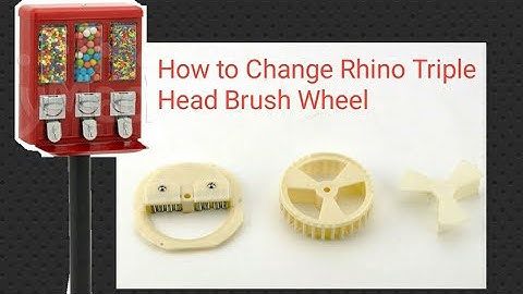 How to change Gumball Brush Wheel Candy Brush Wheel on a Rhino Triple Head Gumball/Bulk Business