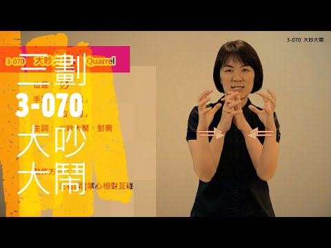 臺灣手語語料彙整【大吵大鬧】3 070