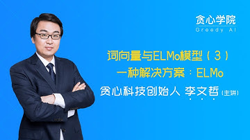 【李文哲的NLP课堂】词向量与ELMo模型（3） 一种解决方案：ELMo （贪心学院Greedy AI）
