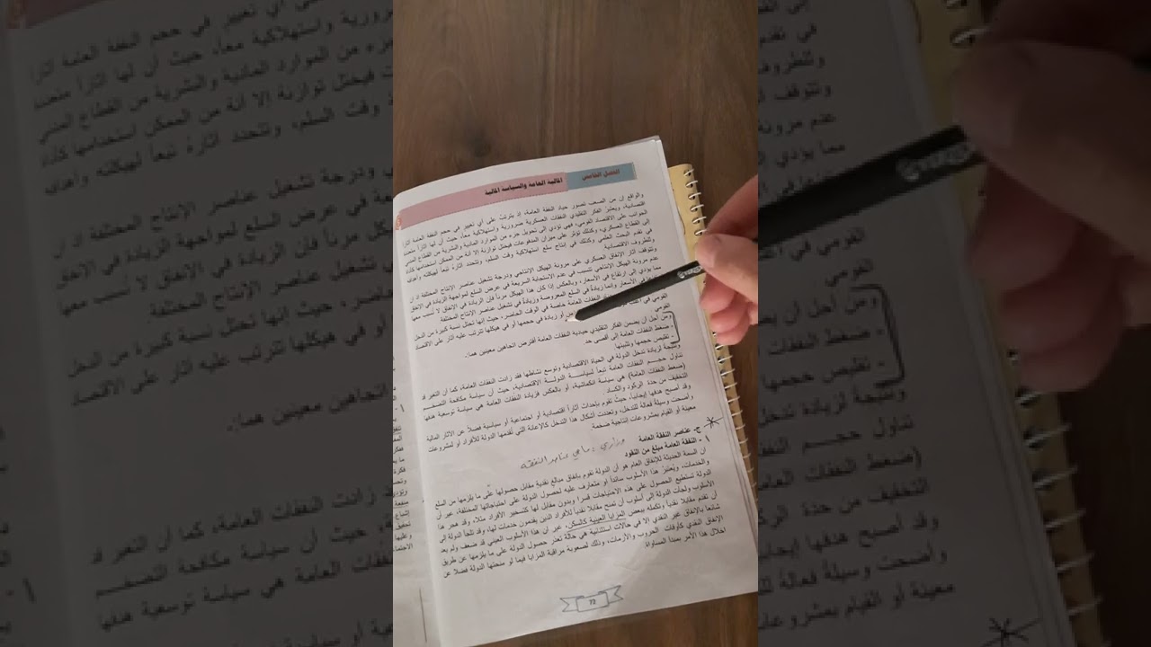 الفصل الخامس الجزء الاول من مفهوم الماليه العامه الى انواع النفقات