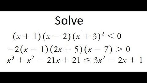 Grade 12 Advanced Functions - Solving polynomial inequality using sign chart (ch 4.3)