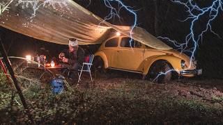 Escaping an Electrical Storm - Solo Camping in Heavy Rain