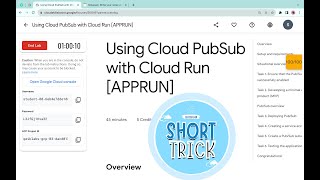 Using Cloud PubSub with Cloud Run [APPRUN] || #qwiklabs || #coursera  ||  [With Explanation🗣️]
