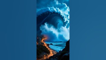 🌊 Huge tsunami in the city #ai #tsunami #waves #sea #shorts #shortvideo