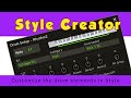 Customize the drum elements in style style creator  drum setup