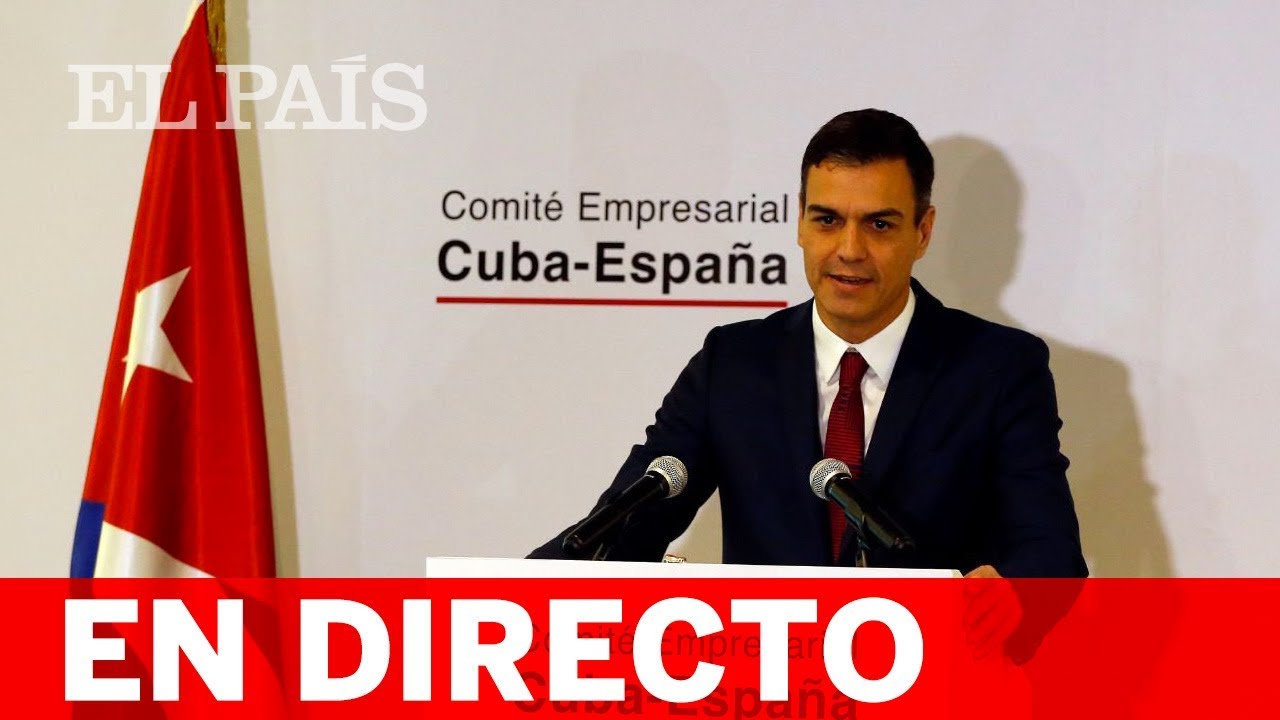 DIRECTO | Sigue la rueda de prensa de Pedro Sánchez en Cuba - YouTube