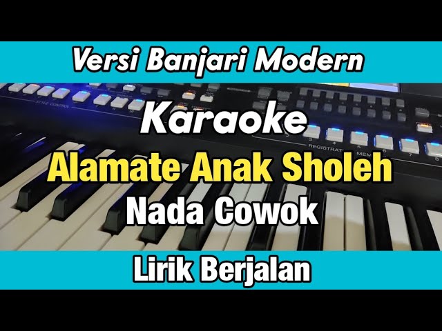 Karaoke - Alamate Anak Sholeh Nada Cowok Banjari Modern Lirik Berjalan | Karaoke Sholawat class=