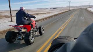 Another Honda TRX450R(140 lbs) vs Arctic Cat 1000XT (350 lbs)