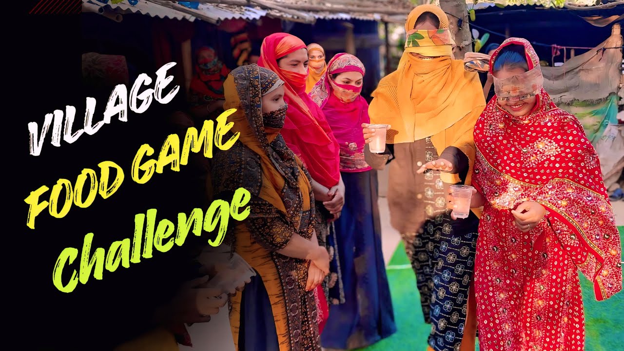 Can you fill the water with your eyes closed? Village Food Game Challenge |  Water Challenge