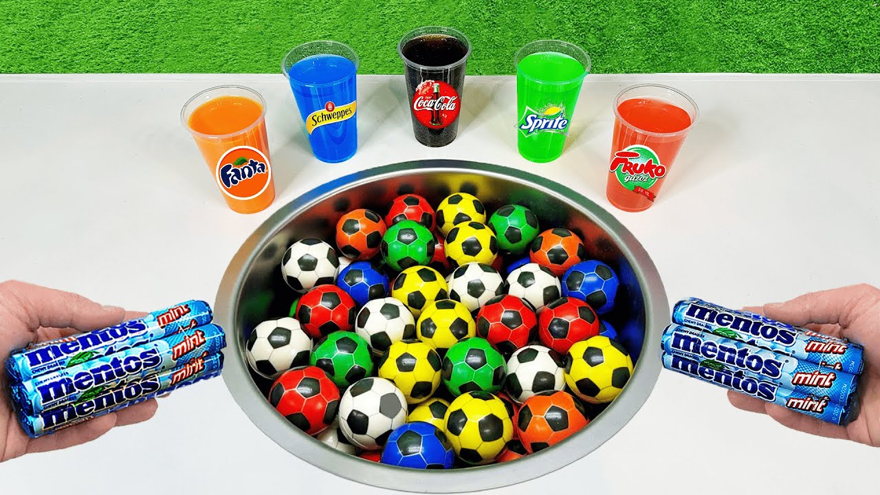 Футбол против популярных газировок!!! Coca-Cola, Fanta, Fruko, Schweppes, Sprite и Mentos в туалете