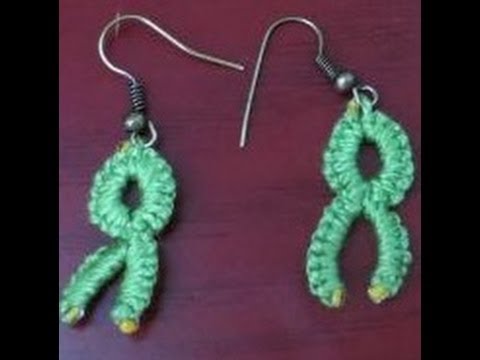 Tatted Ribbon Needle tatting awareness ribbon - YouTube