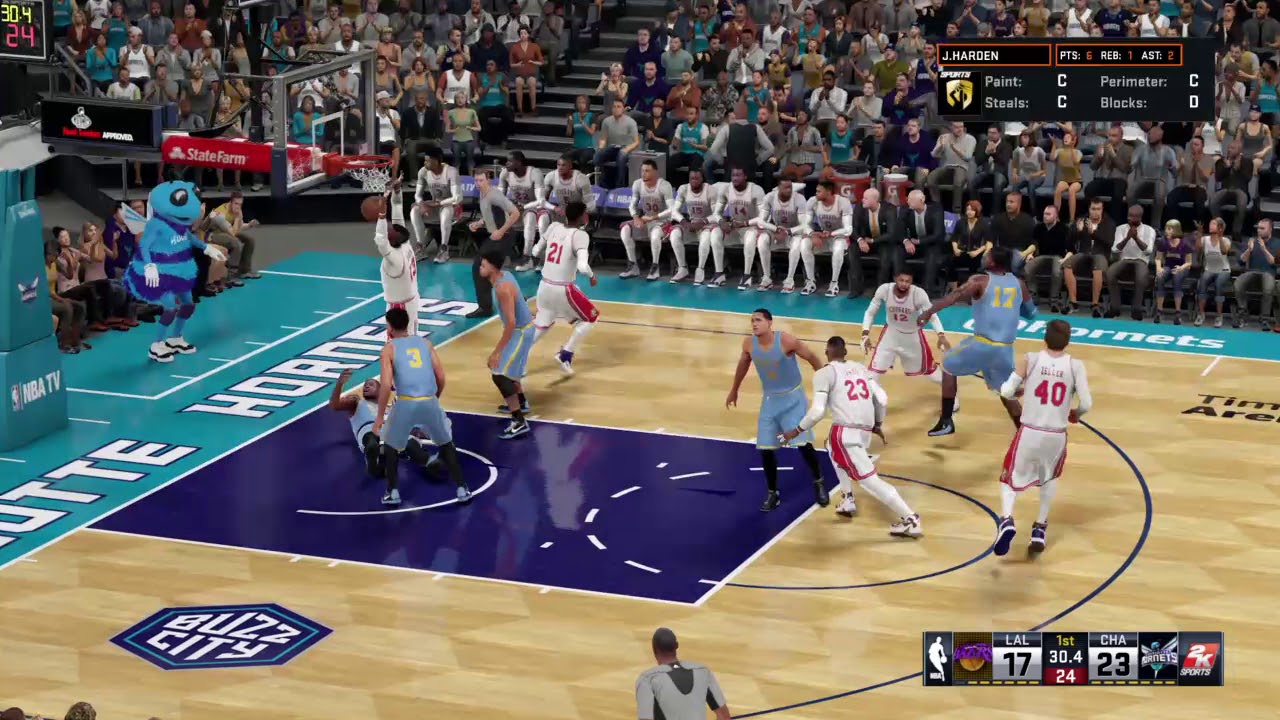 James Harden block leads to James Harden slam YouTube