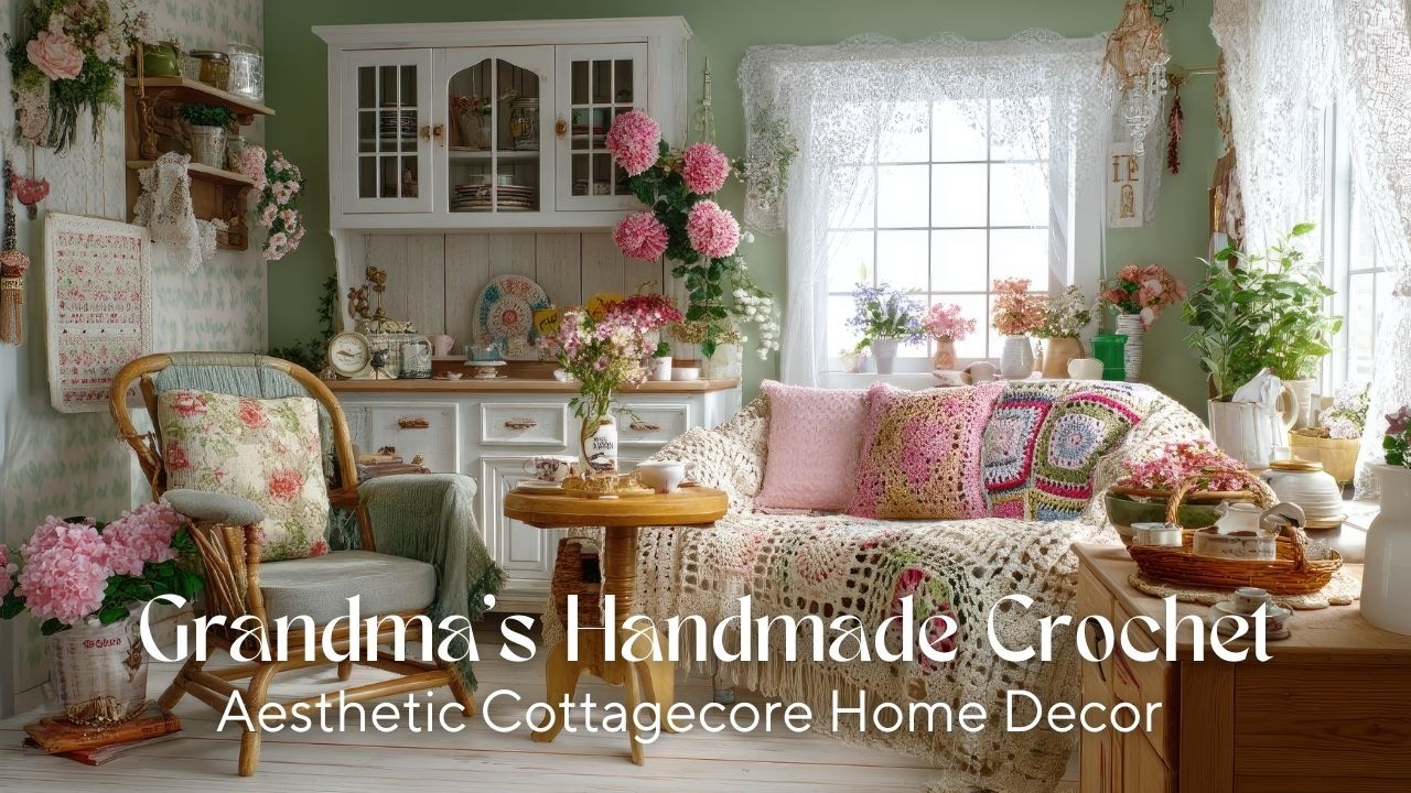 Эстетический декор в стиле «коттеджкор» | Идеи для создания уютного уголка с помощью вязаных веще...