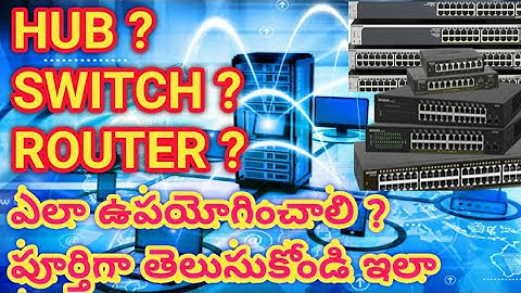 HUB, switch , Router working function Telugu tutorial//Networking Devices and working functions