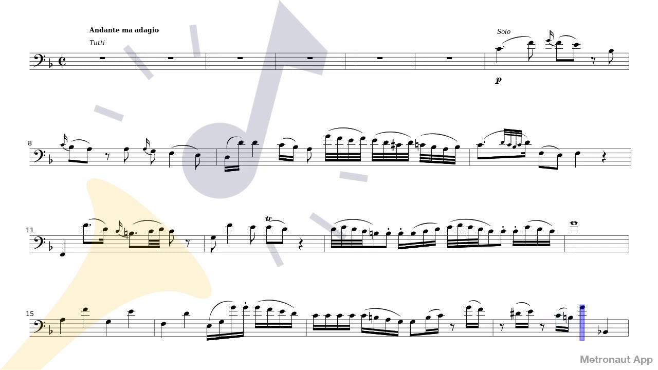 Wolfgang Amadeus Mozart Bassoon Concerto K.191/186e II. Andante ma