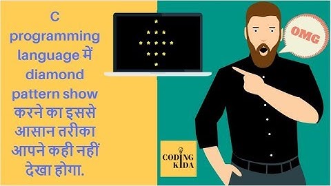 Diamond pattern program in c programming language in hindi | Practical and assignment solution.