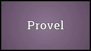 Provel Meaning