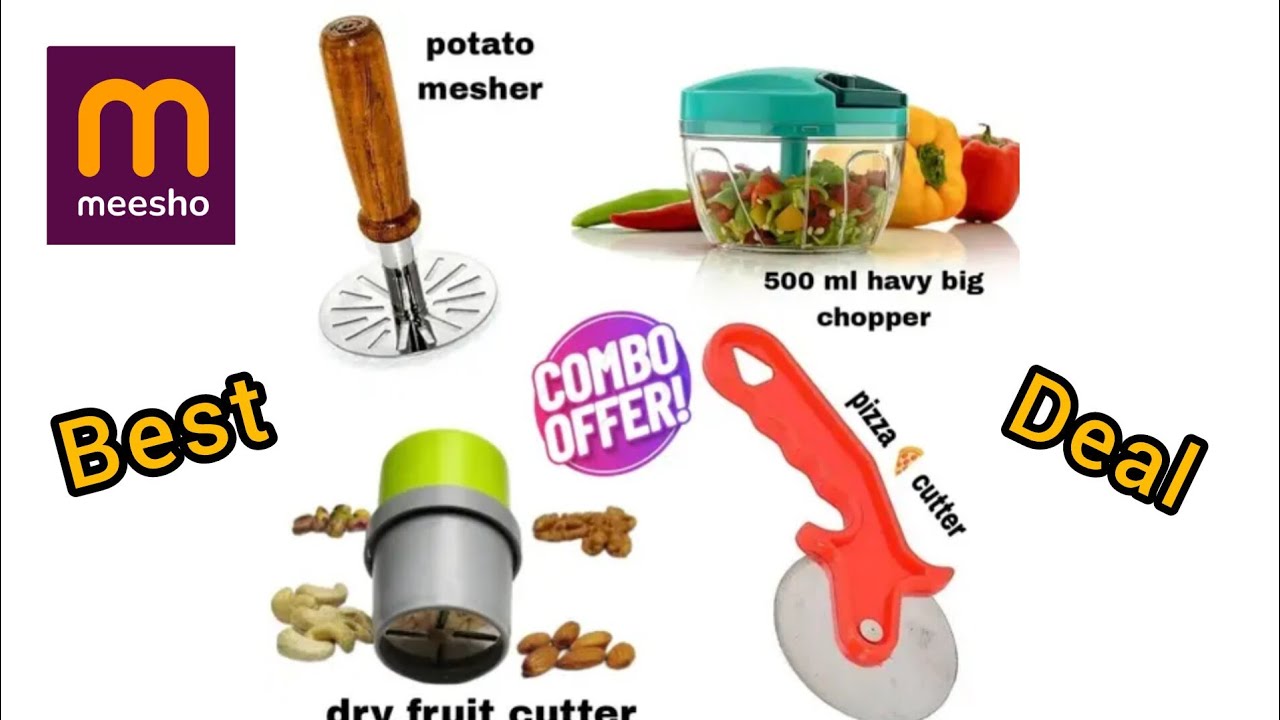 Easy Dry fruits cutter+chopper+pizza slicer+potato masher 