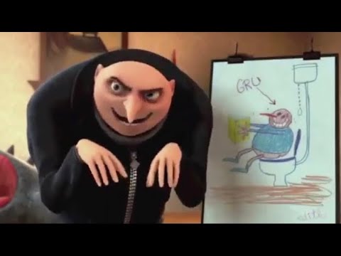 Gru big yes nose eyes pointy pog telly tubby squishy pog : r/GruMemes