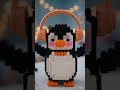 Extreme Fast Timelapse 🐧⚡ Tiny Brick Penguin Build in Seconds! #Shorts #asmr #timelapse