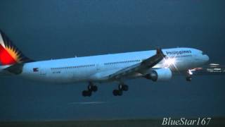 Philippine Airlines Airbus A330-300 (RP-C3336) landing at KIX/RJBB (Osaka - Kansai) RWY 24L