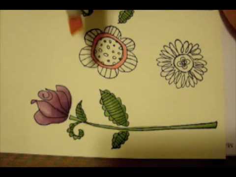 Coloring Flowers with Copic Markers - YouTube