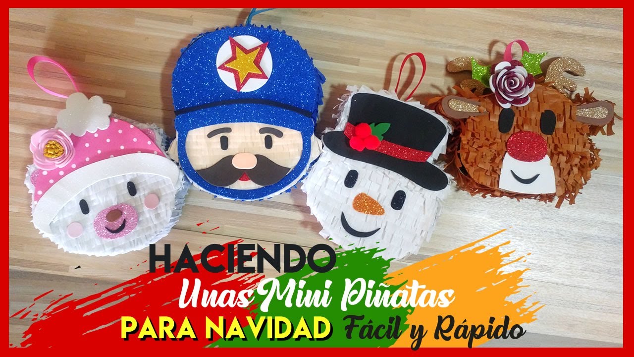 freno Barra oblicua intencional Making some mini piñatas for Christmas - YouTube