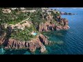 360 Video Virtual Tour Exclusive waterfront property in private domain Théoule sur Mer Côte d'Azur