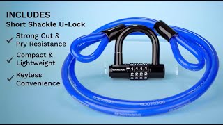DocksLocks Straight Cable with Looped Ends & U-Lock