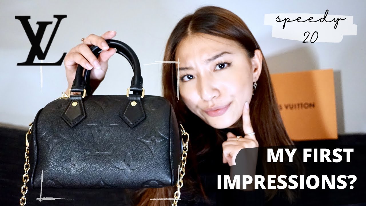 Louis Vuitton Monogram Speedy Bandoulière 20 Black Strap Unboxing & Review  