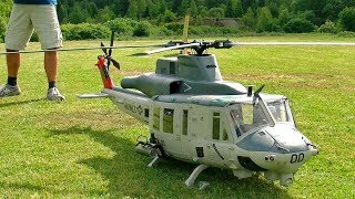 AMAZING !!! HUGE !!! RC BELL UH1Y HUEY TURBINE SCALE MODEL HELICOPTER / FLIGHT DEMONSTRATION !!!