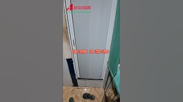 Cửa phòng vệ sinh WC lắp cửa xếp rèm cao cấp ở nhà anh Phong, quận Bình Tân #cuaxepremvesinh