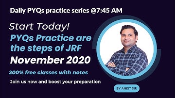 P-4 NTA UGC NET PYQs Practice Series | November 2022 PYQs | NET/JRF in Geography | By Ankit Sir