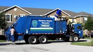 RARE - Ft. Myers Heil MultiPack Recycling Truck (in action) 11-23-12