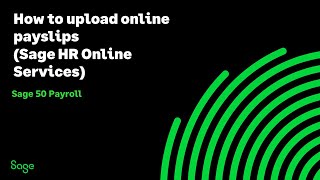 Sage 50 Payroll (UK) - How to upload online payslips (Sage HR Online Services) screenshot 4