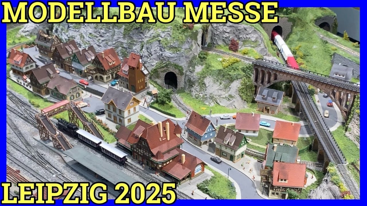 Sommer und Winter Eisenbahn H0 Diorama auf der Modellbau Messe in Leipzig 2025