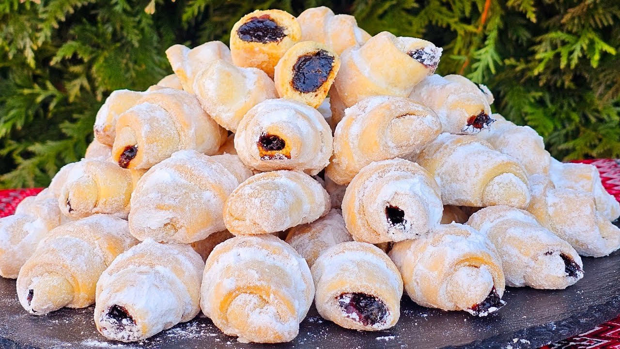 🇺🇦🔥РУМУНСЬКЕ. КИСЛІ, СИПКІ КІФЛИКИ З ЛЕКВАРОМ, ЯКИХ ВИ ТОЧНО НІКОЛИ НЕ ПРОБУВАЛИ. СУХЕ КІСТО.🔥🇺🇦