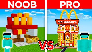 NOOB vs PRO: Batalla de Construcción de McDonalds MODERNO en Minecraft!