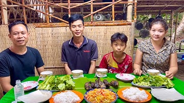 Cá lóc đồng nướng chấm mắm tép cuốn rau sống bánh tráng/at6n