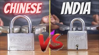 Open a Lock with a Nut Wrench | नट रिंच के साथ ताला खोलें | MR WOW | Chinese LOCK VS Indian LOCK