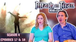Attack on Titan Season 4 Reaction | Episodes 17 & 18 | DUB
Hope you enjoy our reaction to Attack on Titan Season 4 episode 17 & 18 the English Dub. Judgment and Sneak Attack
Early uncut reactions - https://www.patreon.com/definitelynotdefinitive
Join YouTube membership for early access https://www.youtube.com/channel/UCbKJne36C-ewDbozVT2W-tA/join
Attack on Titan Reaction playlist - https://www.youtube.com/playlist?list=PLDNhddM5srw-mYM4KA2yUxoeM1noZPVBH
Gaming Channel - https://www.youtube.com/definitelynotdefinitive
Vlog - https://www.youtube.com/channel/UC3BXduuOBgzgMXEHDgfcwHg
Comics - https://www.youtube.com/channel/UCipcaAN-uAKlLs-Eb0T32Cg
Hit us up on IG - https://www.instagram.com/wearedefinitelynotdefinitive
Merch - https://definitelynotdefinitive.myspreadshop.com/
#attackontitanreaction #attackontitanseason4 #firstimewatching Attack on Titan Season 4 Reaction | Episodes 17 & 18 | DUB