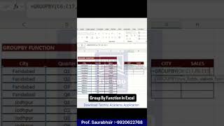Group By Function  #ExcelAndTally #groupby #excelformulas #ExcelFormula #excelfunctions #excel2025