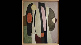 Conversation – Abstract Geometric Oil Painting by Sophie Dumont | 73 x 60 cm