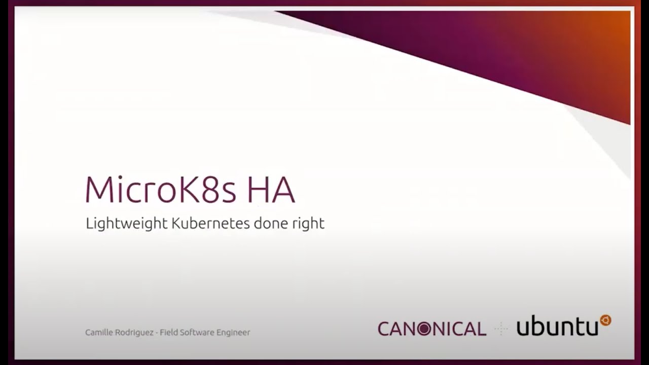 High Availability Kubernetes edge clusters with MicroK8s - YouTube