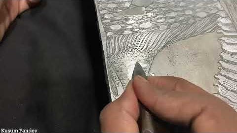 Printmaking-Burnishing on Zinc Plate (Etching) Printmaking by kusum Pandey